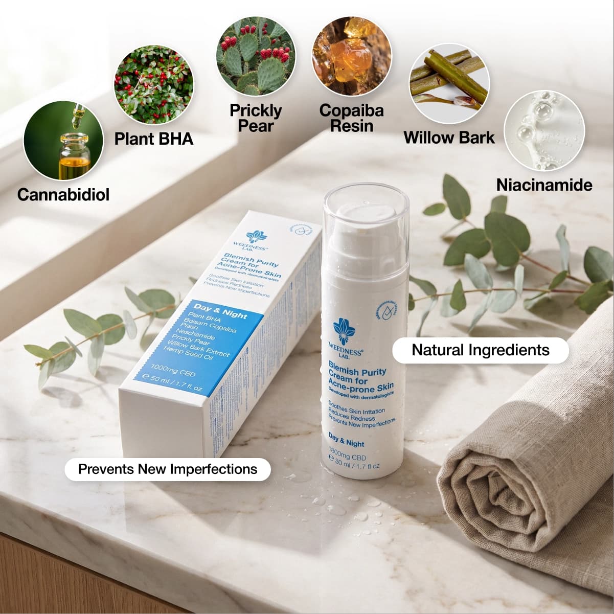 Κρέμα CBD Blemish Purity για επιρρεπές σε ακμή δέρμα